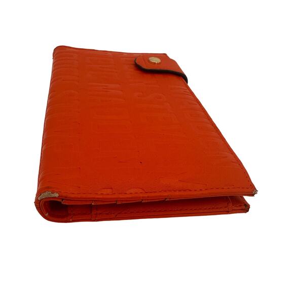Steve Madden Logo Orange Bifold Leather Wallet - Picture 5 of 9